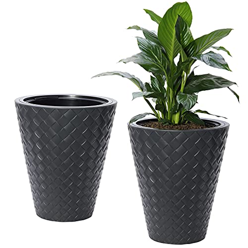 United Frames and Products Palm Beach Modern Plastic Planter Flower...