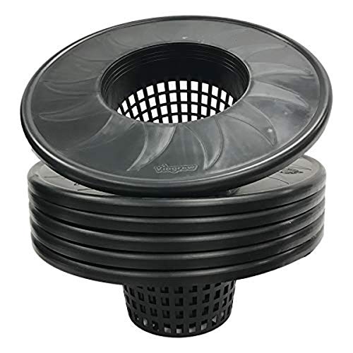 Viagrow 6 inch Wide Lip Bucket Basket Lid, (6 Pack), 5 and 3.5 Gall...