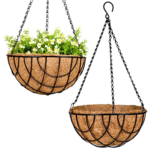 VICHOCCA Wire Hanging Planter Basket Flower Pots for Plants Outdoor...