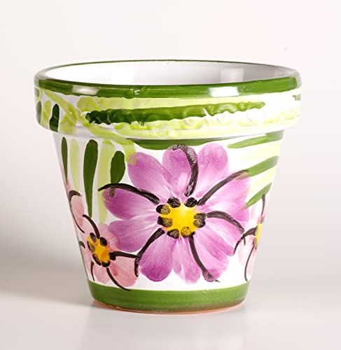 Villa Imports Spanish Hand-Painted Flower Pot - Bring a Touch of Sp...