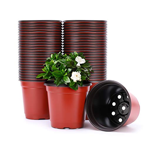 VIVOSUN 100pcs 4 Inch Planter Nursery Pots, Plastic Pots for Flower...