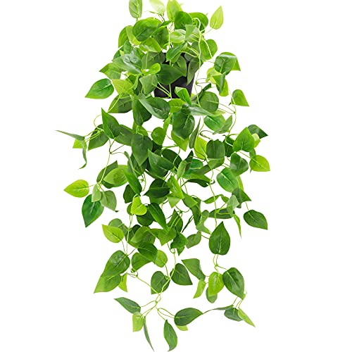 WXBOOM Small Fake, Artificial Potted Plant Faux Ivy Vine Plant Hang...