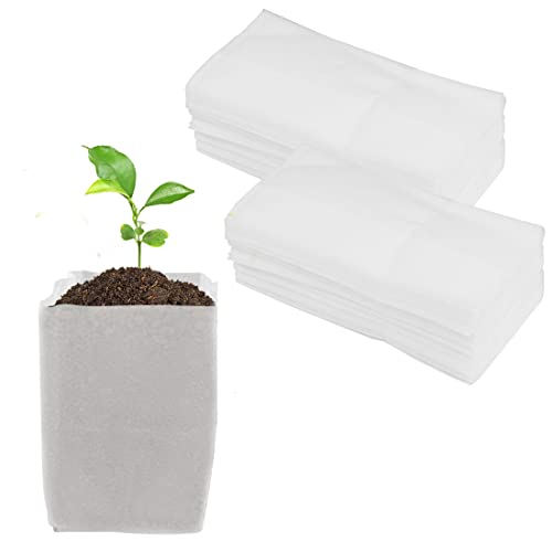 YAODHAOD Plant Nursery Bags 100PCS, Non-Woven Fabric Seedlings Grow...