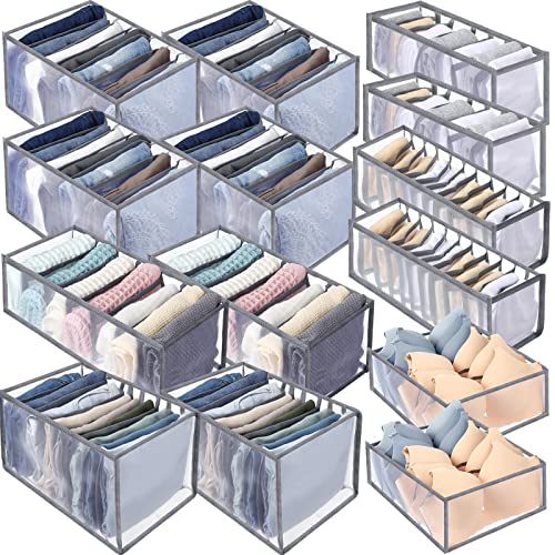 14 Pcs 6 Different Sizes Upgraded Wardrobe Clothes Organizer Jeans ...