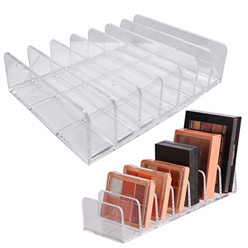 2 Pack Acrylic Eyeshadow Palette Make Up Organizer 7 Section Divide...