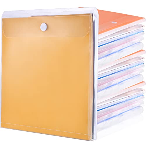 24 Pcs 12 x 12 Scrapbook Paper Storage Organizer Top Loading Plasti...