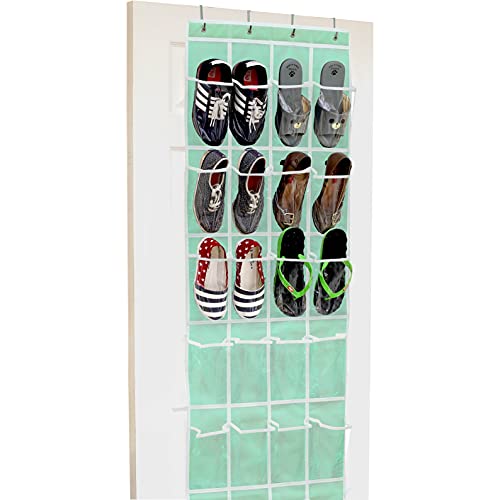 24 Pockets - SimpleHouseware Crystal Clear Over The Door Hanging Sh...