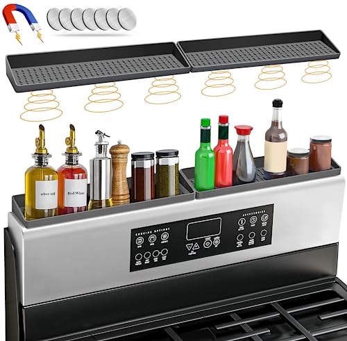 30  Stove Top Spice Rack,Silicone Top Heat Material Magnetic Stove ...