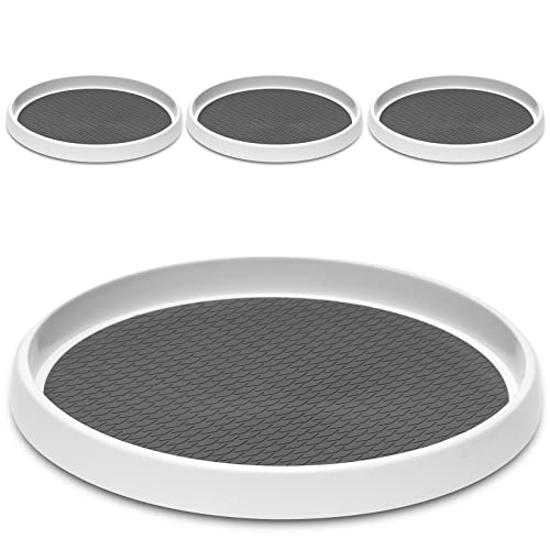 [ 4 Pack ] 12 Inch Non-Skid Turntable Lazy Susan Organizers - Spinn...