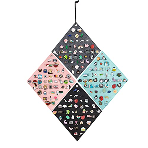 4 Pieces Hanging Brooch Pin Storage Organizer, Wall Display Banners...