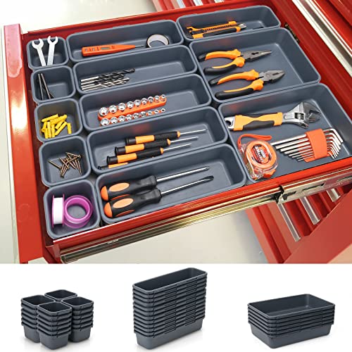 42 Pack Tool Box Organizer Tool Tray Dividers, Rolling Tool Chest C...