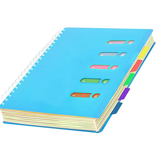 5 Subject Notebook 8.5 x 11 Large Spiral Notebook with Dividers 240...