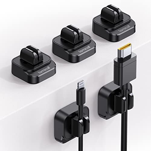 5Pack Cable Spring Holder Clips, Cord Organizer for Desk - Lamicall...