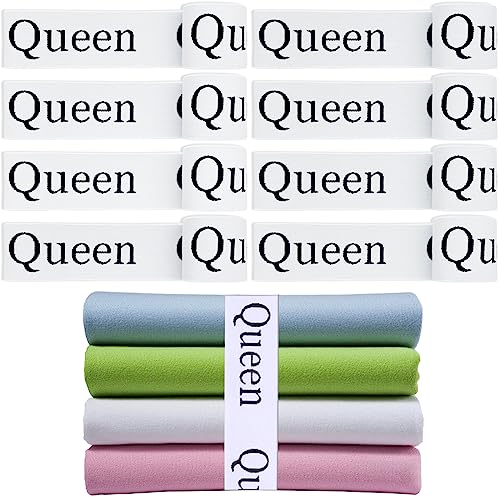 8 Pieces Bed Sheet Organizer Bands, Elastic Sheet Keepers Closet Or...