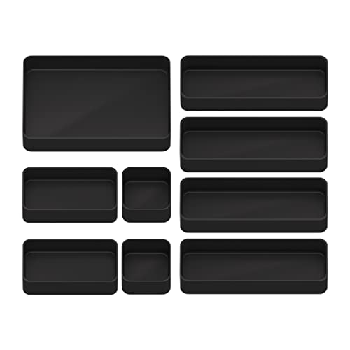 9 Pcs Stackable Drawer Organizer Trays Set, Multifunctional Stackab...