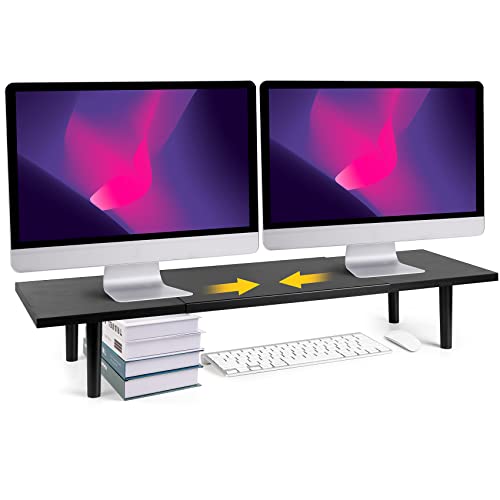 Across-Star Dual-Monitor-Stand-Riser-For-Desk Adjustable Length 32-...