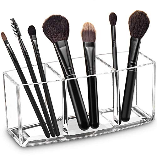 Acrylic Makeup Brush Organizer Holder Clear Cosmetic Brushes Storag...