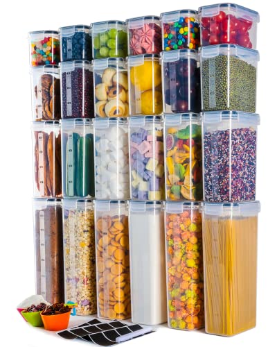 Airtight Food Storage Containers with Lids, Clear Pantry Canister S...