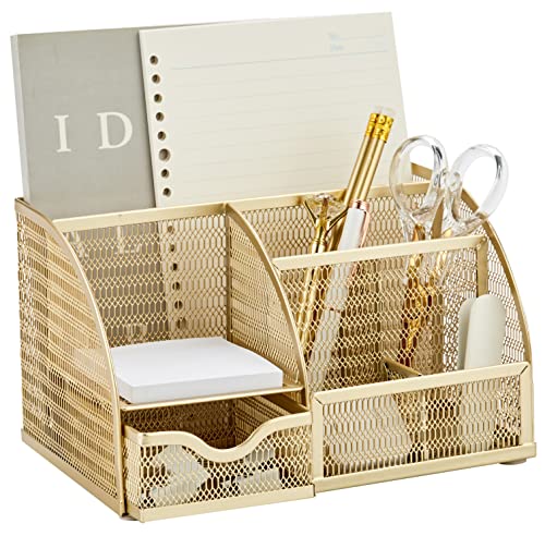 Annova Mesh Desk Organizer Office with 7 Compartments + Drawer Desk...