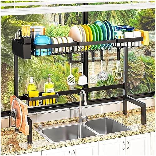 ARSTPEOE4 Baskets 2-Tier Over Sink Dish Drying Rack, fits All Si...