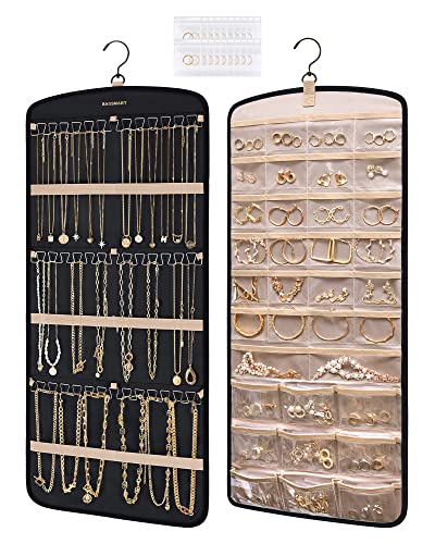 BAGSMART Hanging Jewelry Organizer, Necklace Holder Anti-tangle Ear...