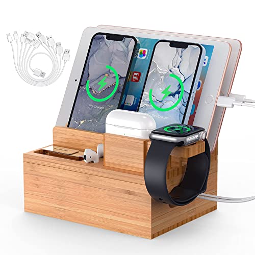 Bamboo Charging Station for Multiple Devices - Pezin & Hulin Electr...