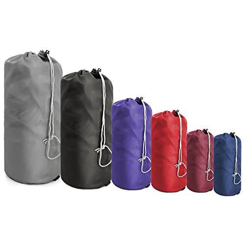 BeeGreen Stuff Sacks 6 Pack for Backpacking with Dust Flap Ditty Ba...