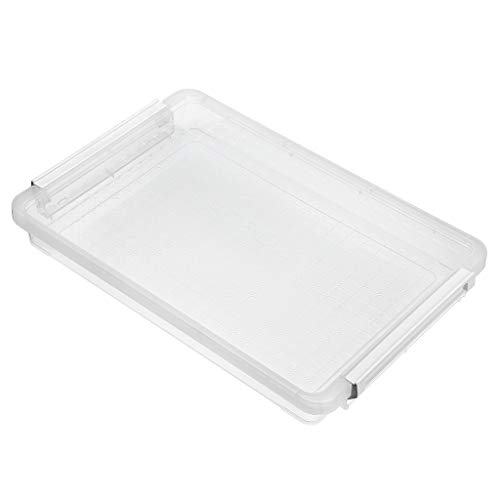 BTSKY A4 Plus Clear Transparent PP Plastic Stackable Storage Box De...