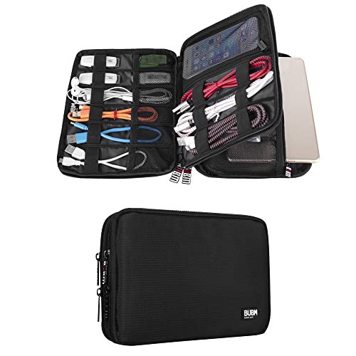 BUBM Double Layer Electronic Accessories Organizer, Travel Gadget B...