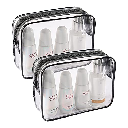 CGBE TSA Approved Travel Toiletry bag, Clear Toiletry Bag, 2 Pack M...