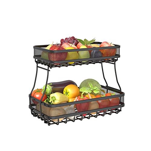 CHLORYARD 2 Tier Fruit Basket Countertop for Kitchen, Vegetable Bre...