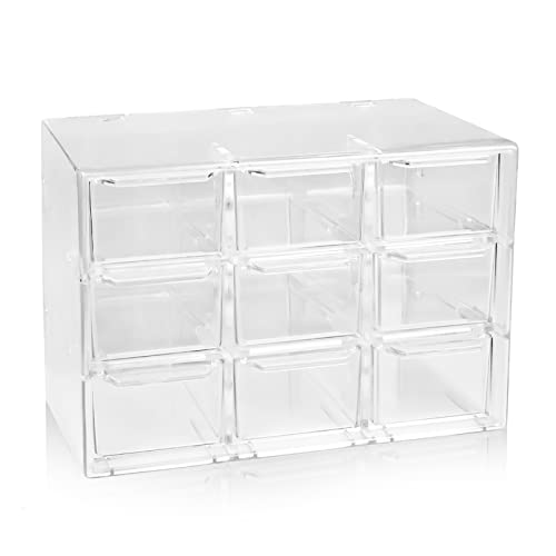 Clear Desk Organizer with Drawers, Mini Office Supplies and Jewelry...