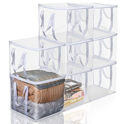 Clear Zippered Organizers 12  x12  x12   Moving Bags with Reinforce...