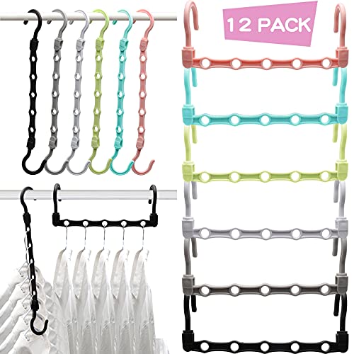 Closet Organizers and Storage,12 Pack Sturdy Hanger for Heavy Cloth...