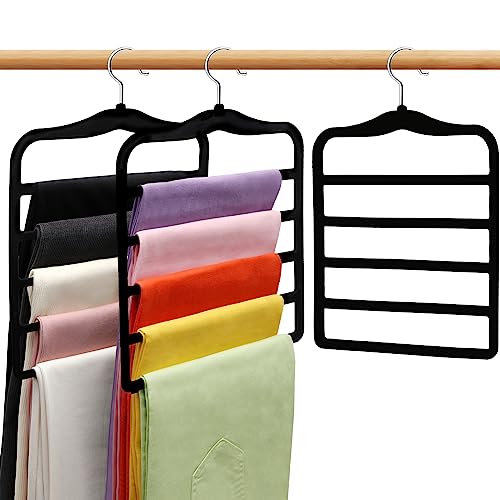 Closet Organizers and Storage,3 Pack Velvet Pants-Hangers-Space-Sav...