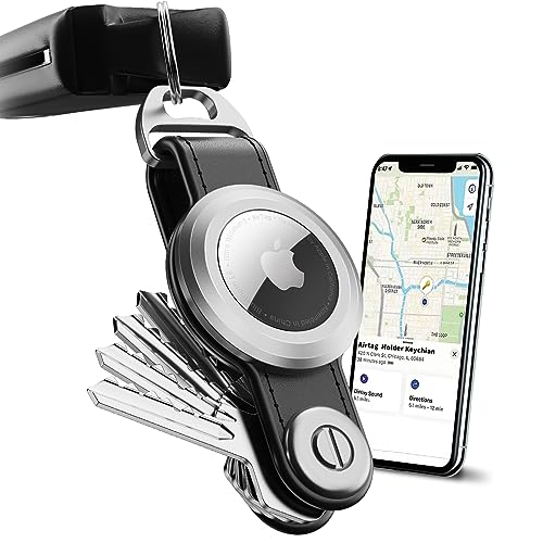 Compact Key Holder for Airtag - Key Organizer and Case for Apple Ai...