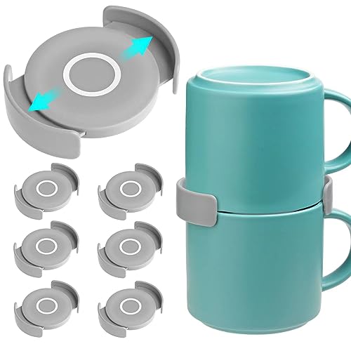 COZYBONDER Coffee Mug Cup Organizer and Storage: Adjustable Mug Org...