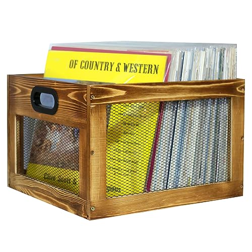 CuffUp Vinyl Record Storage, Record Storage Record Holder in Rustic...
