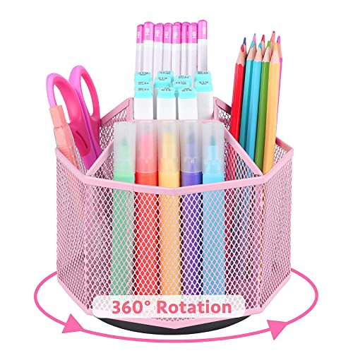 Cute Rotate Art Supply Organizer, Colored Pencil Holder - Art Caddy...