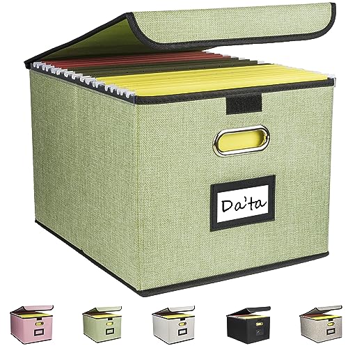 Desihum Collapsible File Organizer Box, filing Storage boxes for ha...