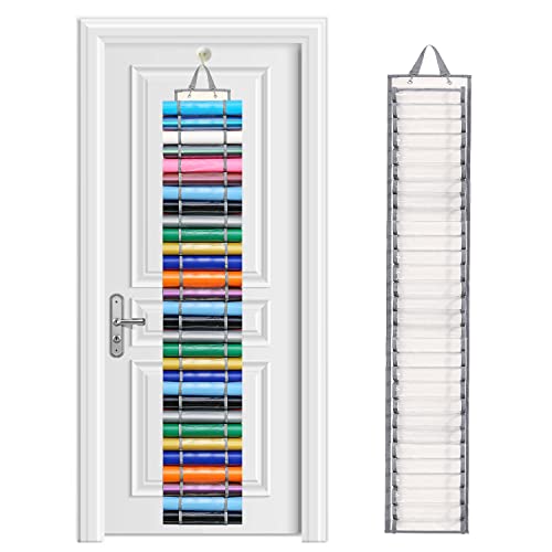 DKHDBD Vinyl Roll Holder with 60 Compartments and Keeper Door Hooks...