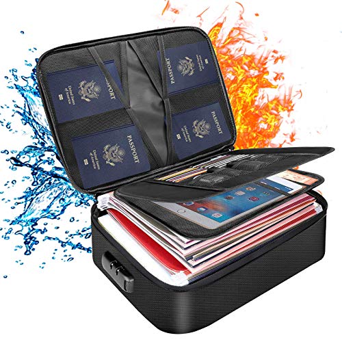 DocSafe Document Bag with Lock,Fireproof 3-Layer File Storage Case ...