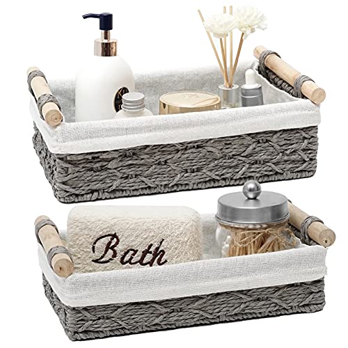 DUOER Storage Basket Wicker Baskets for Organizing with Handle Deco...