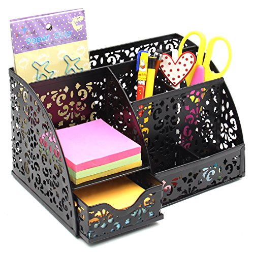 EasyPAG Desk Organizer Caddy with 6 Compartments and 1 Sliding Draw...