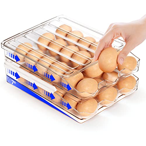 EGGXTEND Egg Holder For Refrigerator, Large Capacity 36 Egg Contain...