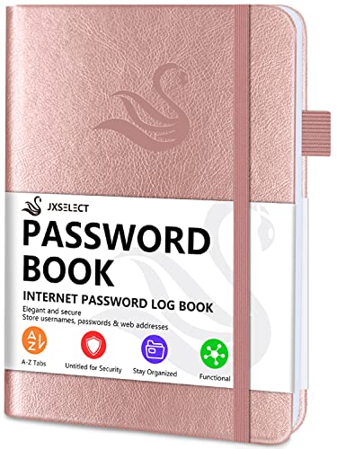 Elegant Password Book with Alphabetical Tabs - Hardcover Password B...