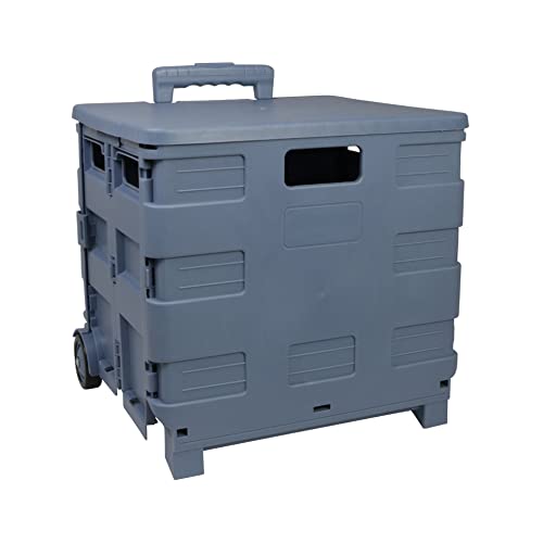 Everything Mary Plastic Collapsible Cart Organizer, Blue - Crate To...