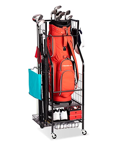 FHXZH Golf Bag Storage Rack for Garage, Organizer Stand For Golf Ac...