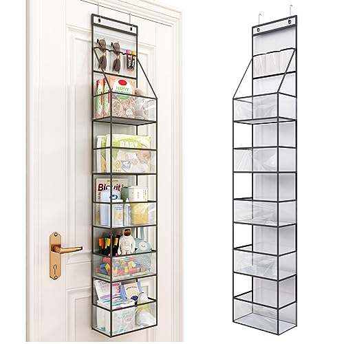 Fixwal 6-Shelf Over Door Hanging Pantry Organizer Hanging Storage w...