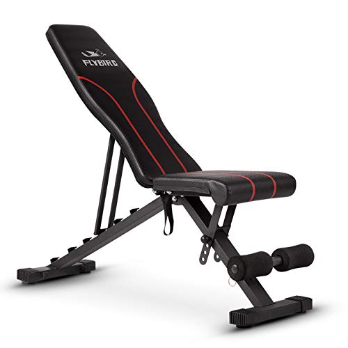 FLYBIRD Adjustable Bench,Utility Weight Bench for Full Body Workout...